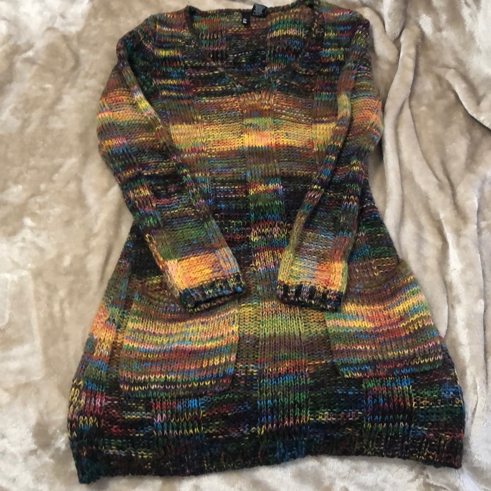 Colorful Knit sweater; Size M